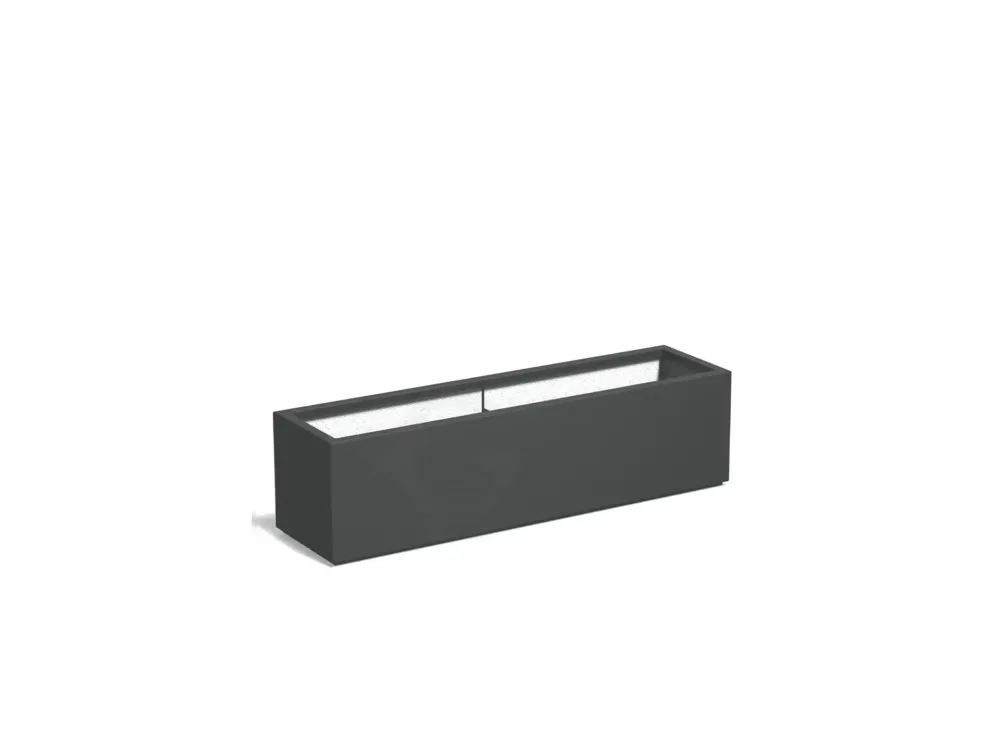 Adezz Carrez Plantenbak Polyester Rechthoek 150 x 40 x 40 cm Antracietgrijs Nieuw