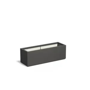 Nu Kopen Adezz Carrez Plantenbak Polyester Rechthoek 120 x 40 x 40 cm Zwartgrijs