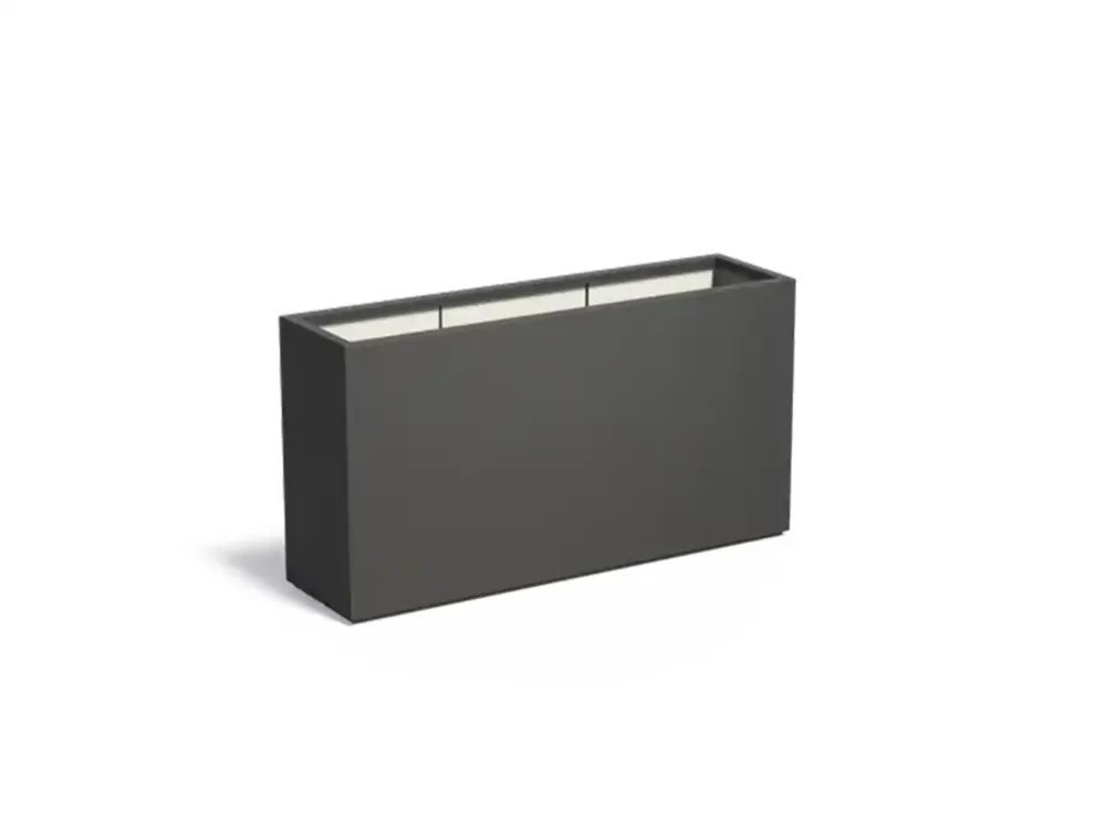 Premium Adezz Carrez Plantenbak Polyester Rechthoek 150 x 40 x 80 cm Zwartgrijs