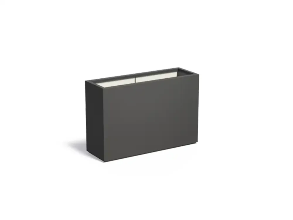 Adezz Carrez Plantenbak Polyester Rechthoek 120 x 40 x 80 cm Zwartgrijs Voordeelprijs