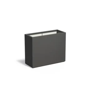 Adezz Carrez Plantenbak Polyester Rechthoek 100 x 40 x 80 cm Zwartgrijs Premium