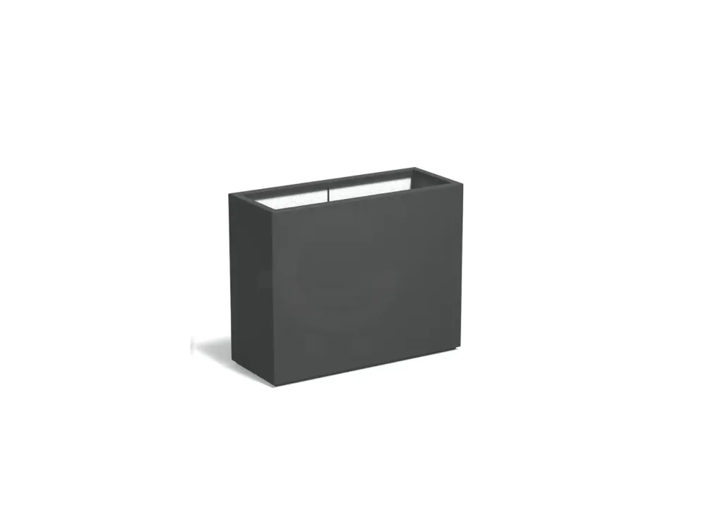 Adezz Carrez Plantenbak Polyester Rechthoek 100 x 40 x 80 cm Antracietgrijs Must-Have