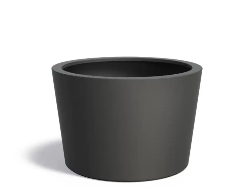 Dagaanbieding Adezz Conic Plantenbak Polyester Rond Schuin 120 x 120 x 80 cm Zwartgrijs