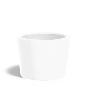 Adezz Conic Plantenbak Polyester Rond Schuin 95 x 95 x 70 cm Verkeerswit Direct Verzonden