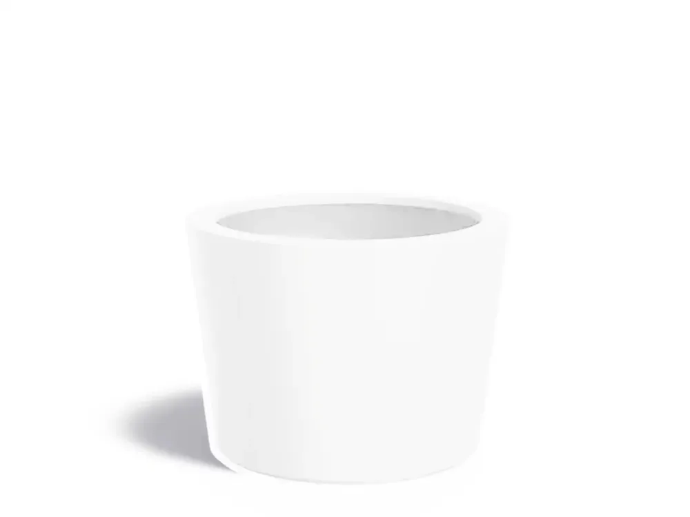 Adezz Conic Plantenbak Polyester Rond Schuin 95 x 95 x 70 cm Verkeerswit Direct Verzonden