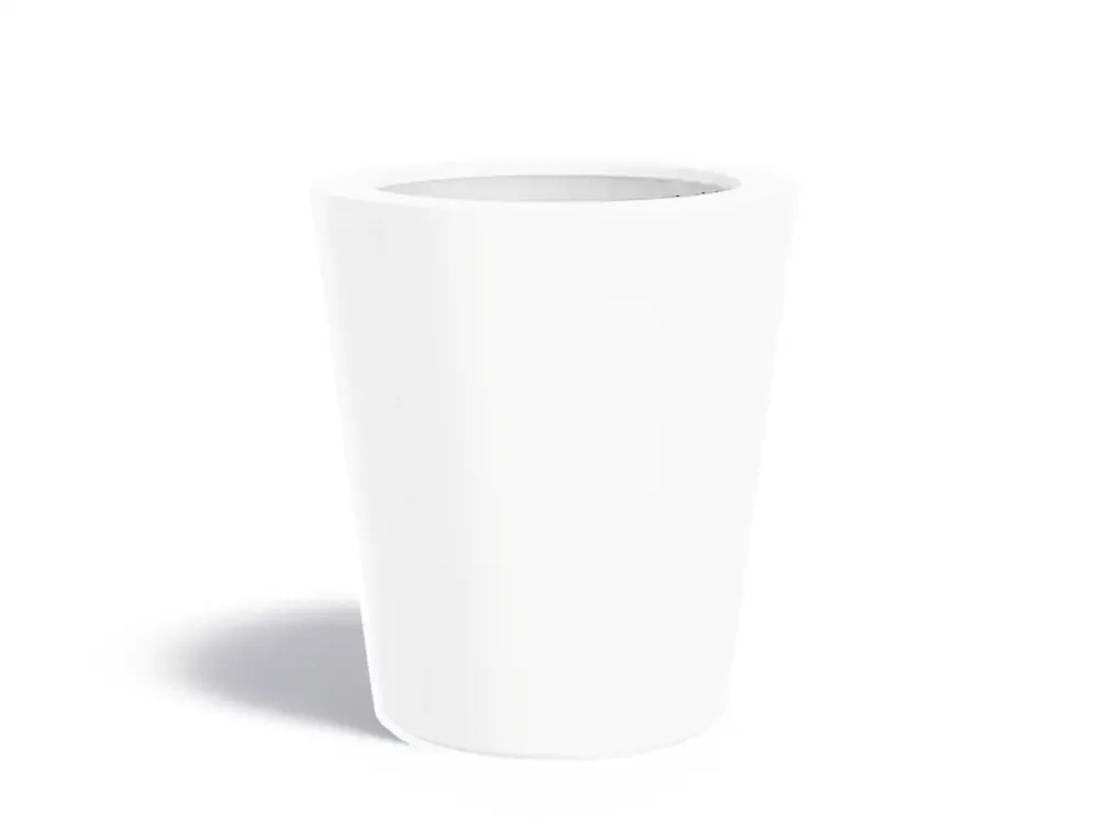 Koopje Adezz Conic Plantenbak Polyester Rond Schuin 89 x 89 x 100 cm Verkeerswit