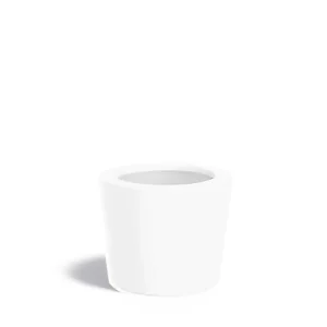 Adezz Conic Plantenbak Polyester Rond Schuin 63 x 63 x 52 cm Verkeerswit Hoge Kwaliteit