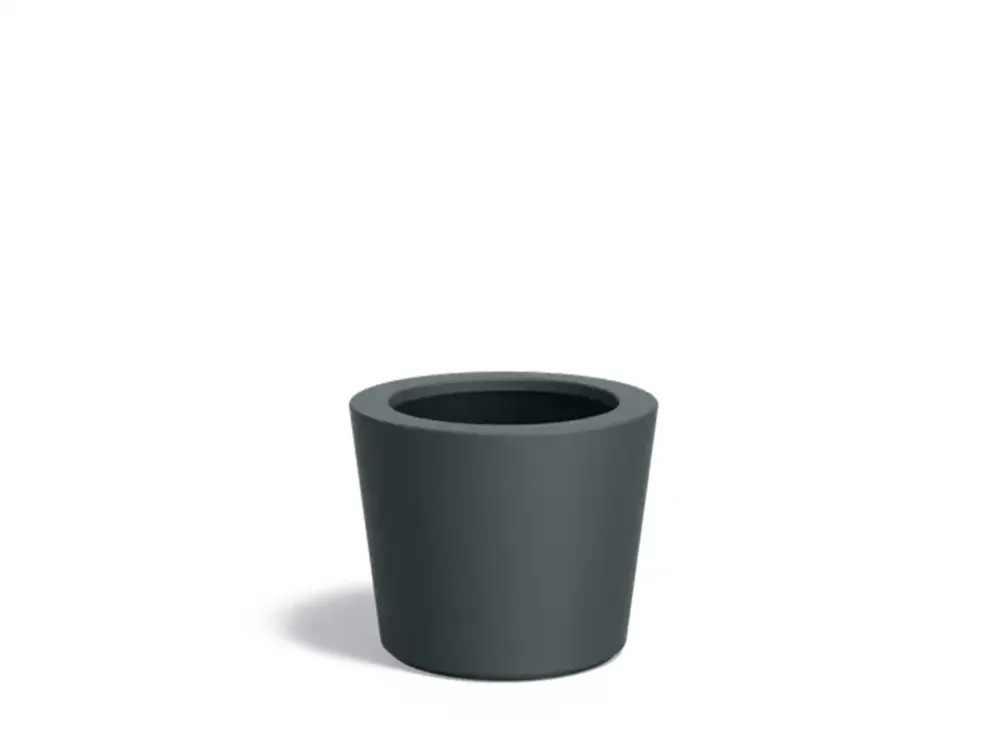 Adezz Conic Plantenbak Polyester Rond Schuin 63 x 63 x 52 cm Antracietgrijs Tijdelijk Beschikbaar