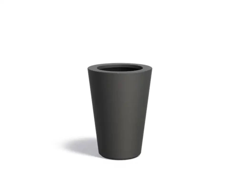 Favoriet Adezz Conic Plantenbak Polyester Rond Schuin 55 x 55 x 76 cm Zwartgrijs