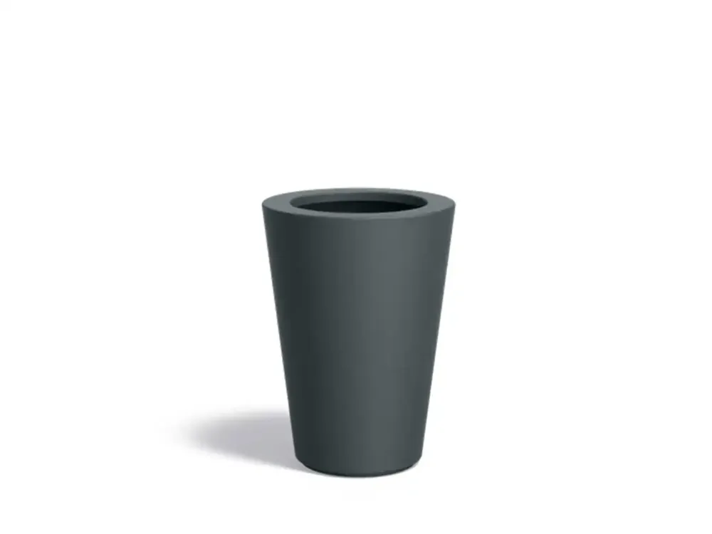 Beste Prijs Adezz Conic Plantenbak Polyester Rond Schuin 55 x 55 x 76 cm Antracietgrijs