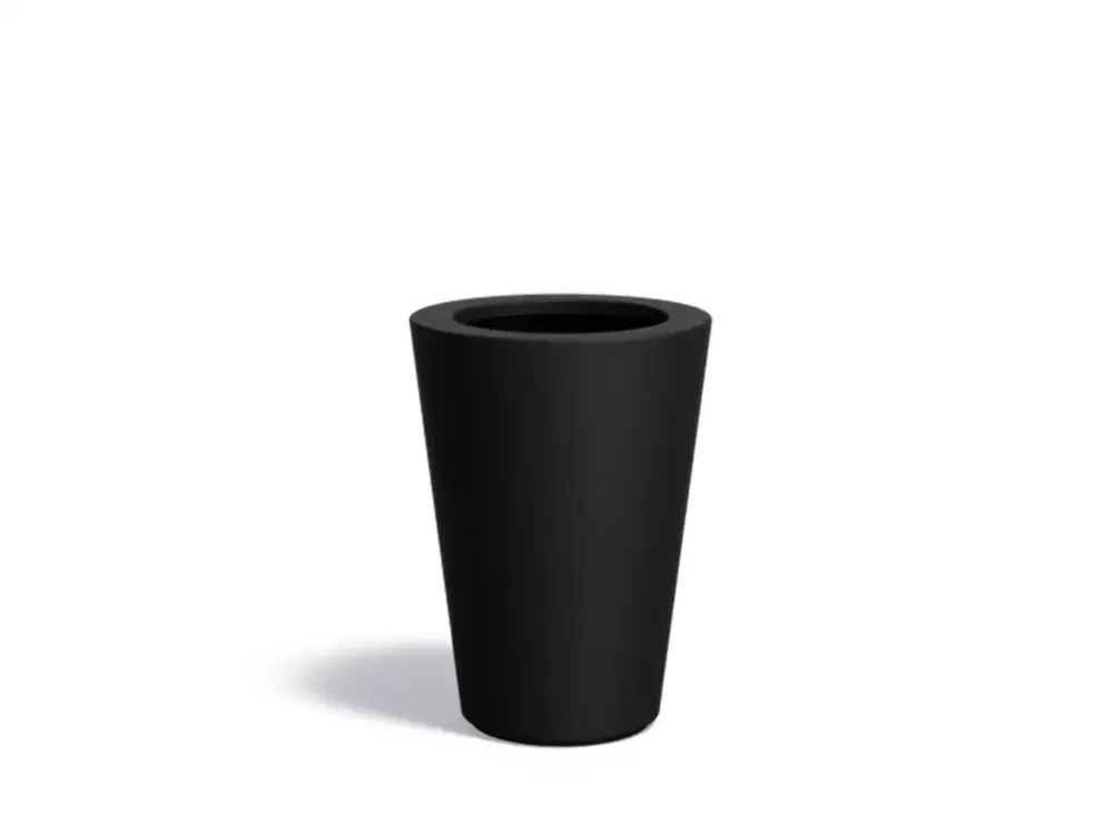 Dagaanbieding Adezz Conic Plantenbak Polyester Rond Schuin 55 x 55 x 76 cm Gitzwart