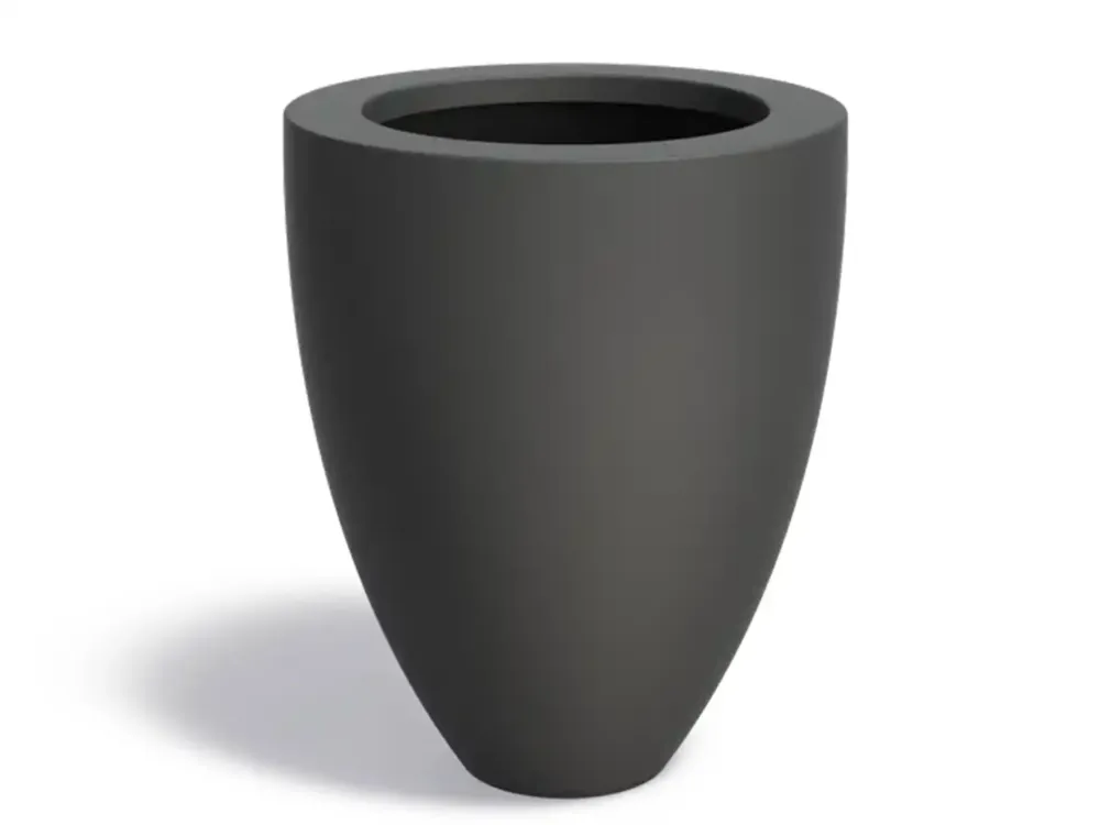 Direct Verzonden Adezz Canna Plantenbak Polyester Rond 80 x 80 x 100 cm Zwartgrijs