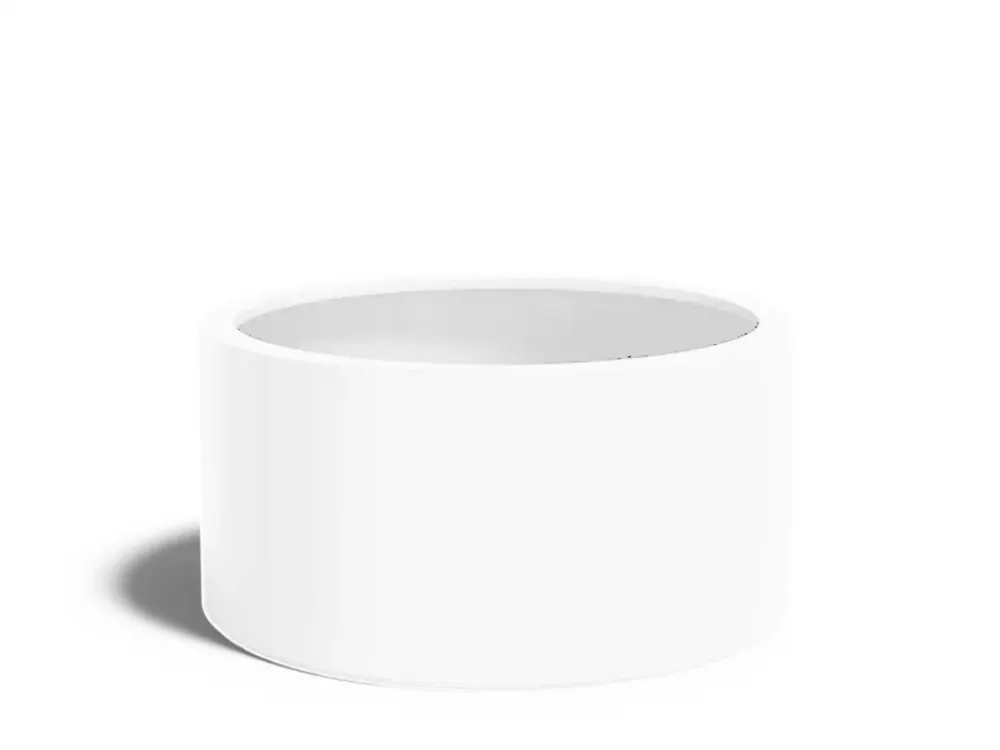 Koop Online Adezz Circum Plantenbak Polyester Rond Recht 120 x 120 x 60 cm Verkeerswit