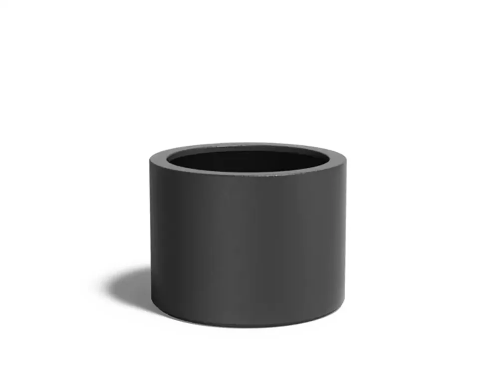 Adezz Circum Plantenbak Polyester Rond Recht 80 x 80 x 60 cm Zwartgrijs Aanbieding