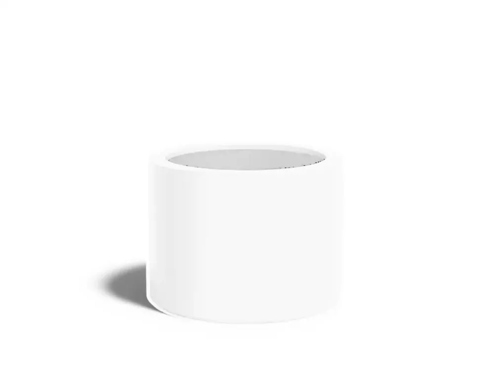 Adezz Circum Plantenbak Polyester Rond Recht 80 x 80 x 60 cm Verkeerswit Hoge Kwaliteit