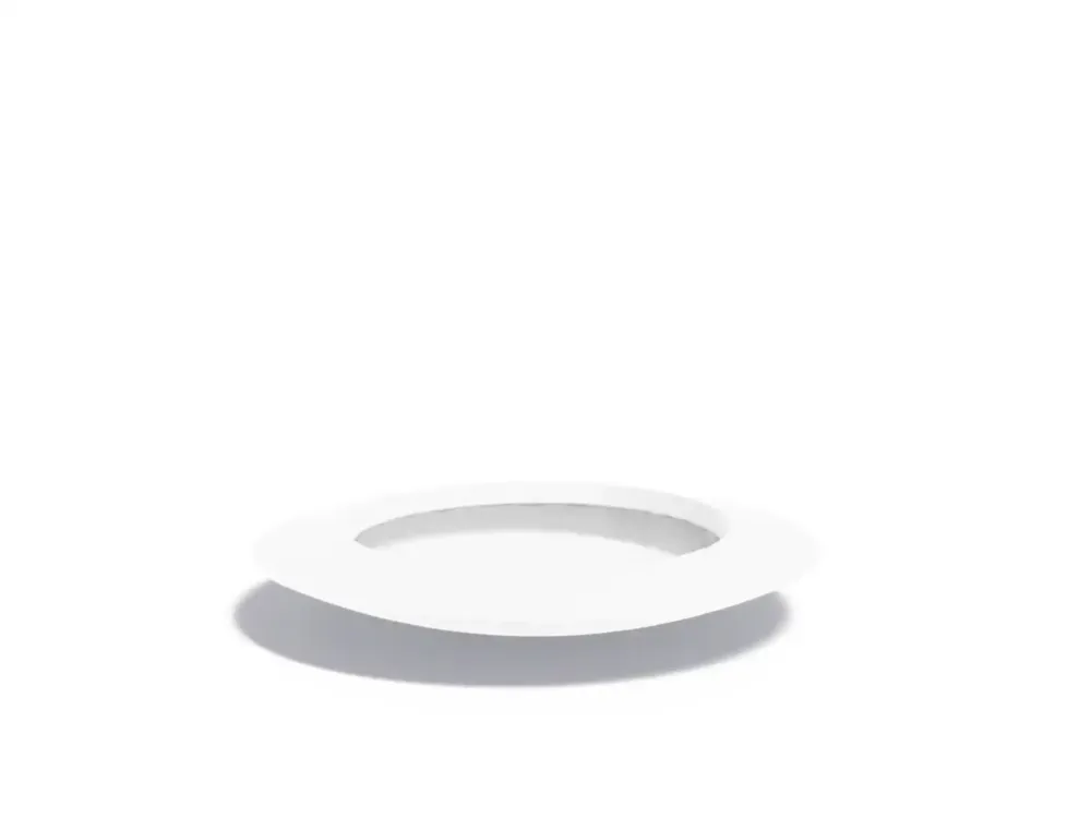 Direct Beschikbaar Adezz Ceder Plantenbak Polyester Rond Schaalmodel 120 x 120 x 20 cm Verkeerswit