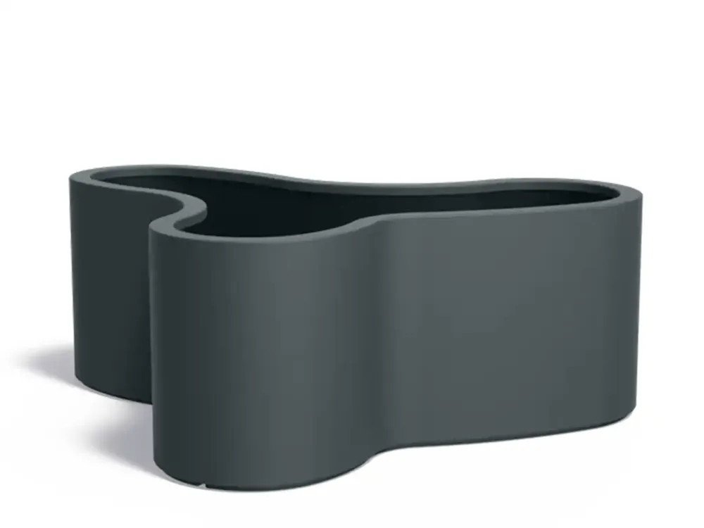 Adezz Organ Plantenbak Polyester Rond Organisch 161 x 133,5 x 60 cm Antracietgrijs Superprijs