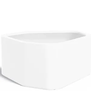 Premium Adezz Shape Plantenbak Polyester Rond Hoeking 130 x 126 x 60 cm Verkeerswit