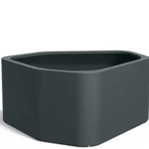 Adezz Shape Plantenbak Polyester Rond Hoeking 130 x 126 x 60 cm Antracietgrijs Laatste Versie