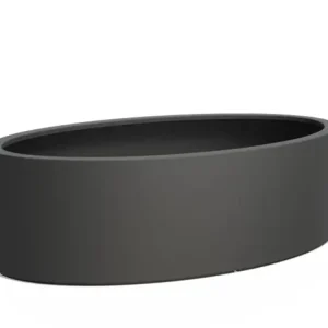 Adezz Ellipse Plantenbak Polyester Ovaal 200 x 120 x 60 cm Zwartgrijs Koopje