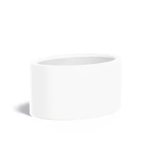 Adezz Ellipse Plantenbak Polyester Ovaal 115 x 80 x 60 cm Verkeerswit Voordeelprijs