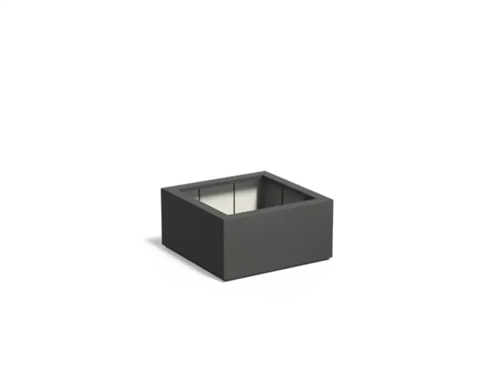 Populair Adezz Carrez Plantenbak Polyester Vierkant 80 x 80 x 40 cm Zwartgrijs