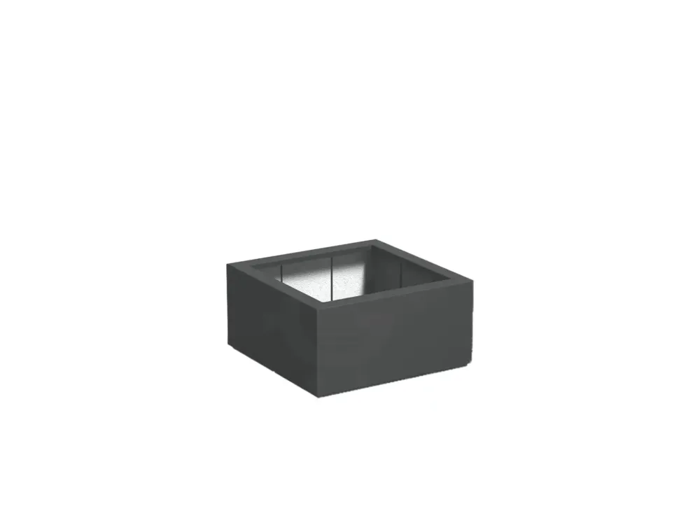Adezz Carrez Plantenbak Polyester Vierkant 80 x 80 x 40 cm Antracietgrijs Populair