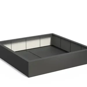 Express Levering Adezz Carrez Plantenbak Polyester Vierkant 200 x 200 x 40 cm Zwartgrijs