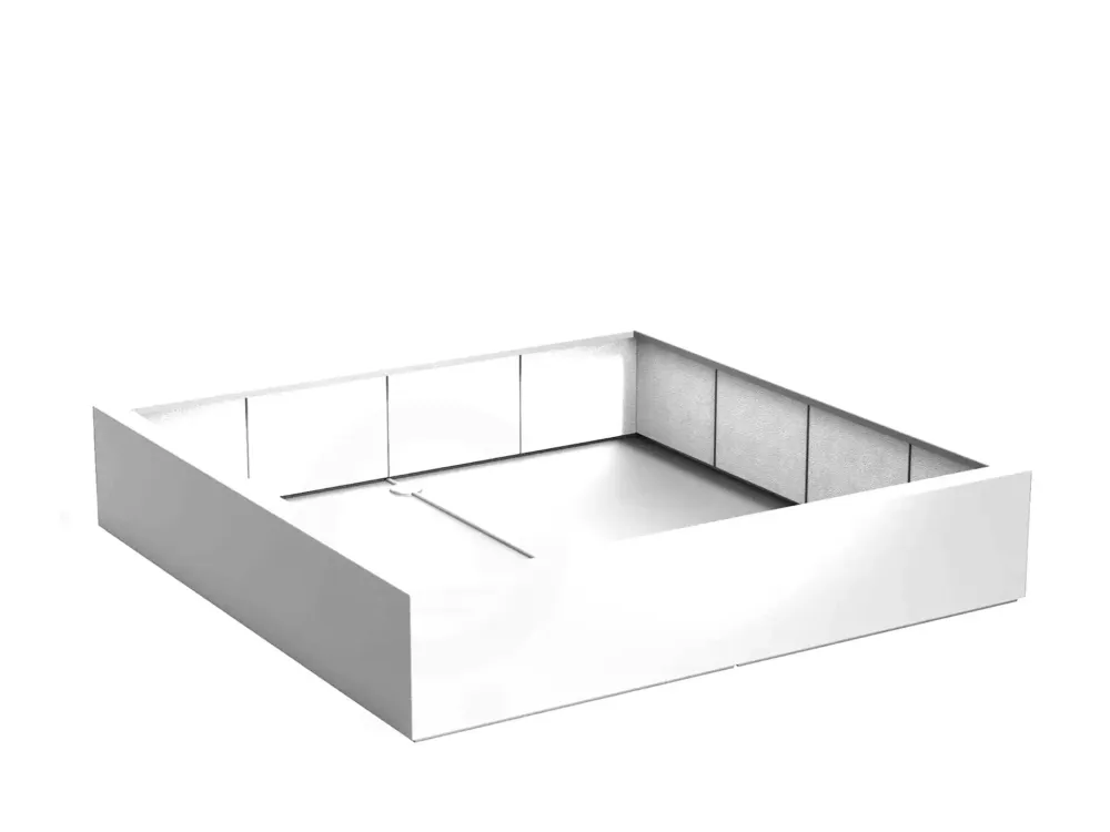 Shop Nu Adezz Carrez Plantenbak Polyester Vierkant 200 x 200 x 40 cm Verkeerswit