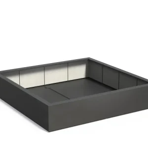 Hoge Kwaliteit Adezz Carrez Plantenbak Polyester Vierkant 200 x 200 x 40 cm Antracietgrijs