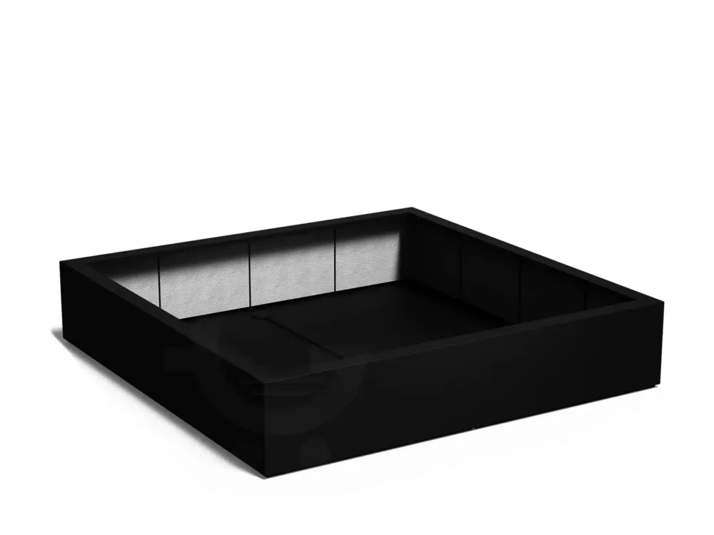 Adezz Carrez Plantenbak Polyester Vierkant 200 x 200 x 40 cm Gitzwart Korting