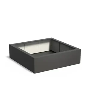 Alleen Vandaag Adezz Carrez Plantenbak Polyester Vierkant 140 x 140 x 40 cm Zwartgrijs