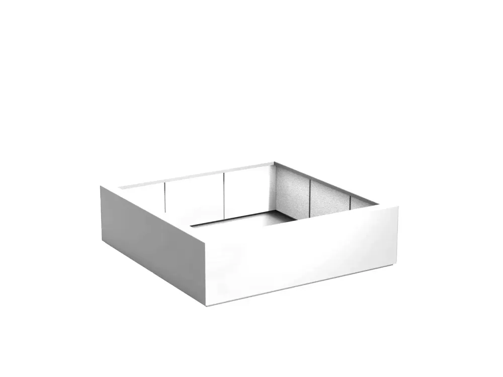 Adezz Carrez Plantenbak Polyester Vierkant 140 x 140 x 40 cm Verkeerswit Direct Beschikbaar