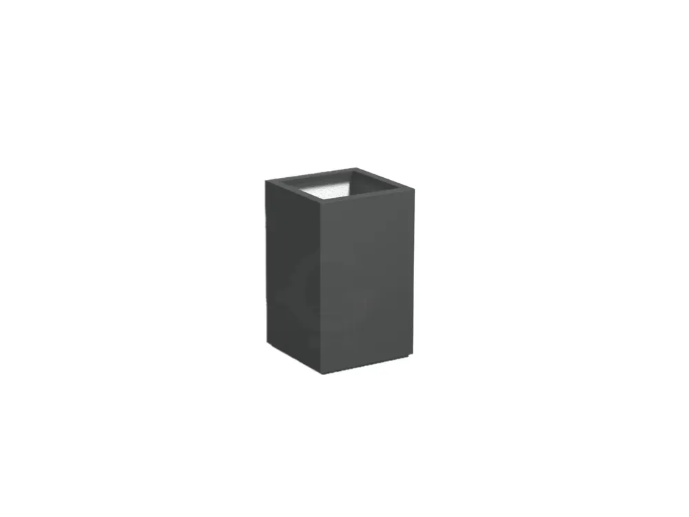 Betaalbaar Adezz Carrez Plantenbak Polyester Vierkant 50 x 50 x 80 cm Antracietgrijs