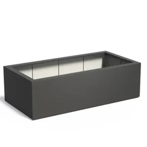 Adezz Carrez Plantenbak Polyester Rechthoek 200 x 100 x 60 cm Zwartgrijs Weekendaanbieding