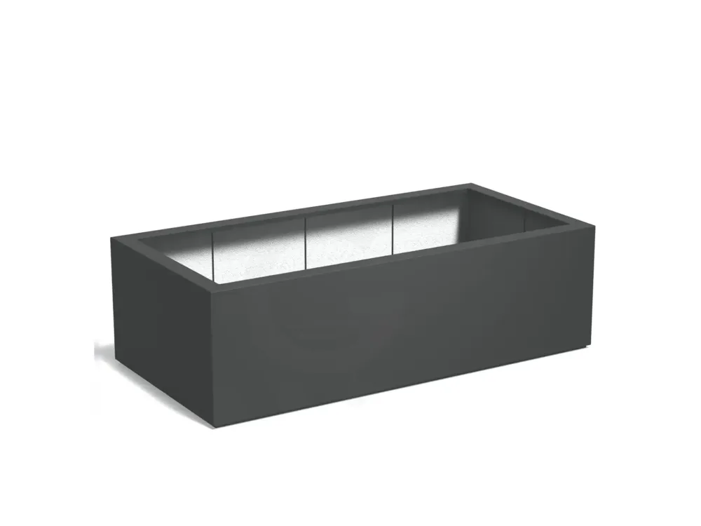Veilige Betaling Adezz Carrez Plantenbak Polyester Rechthoek 200 x 100 x 60 cm Antracietgrijs