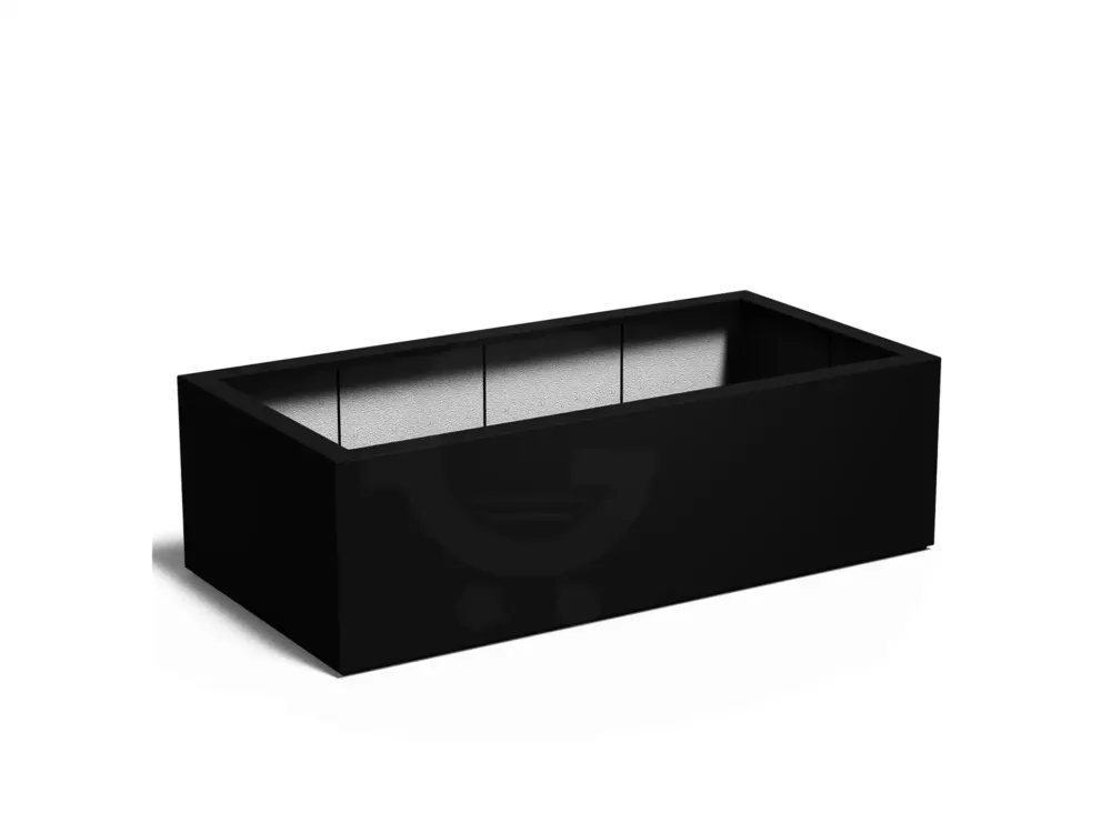 Adezz Carrez Plantenbak Polyester Rechthoek 200 x 100 x 60 cm Gitzwart Premium