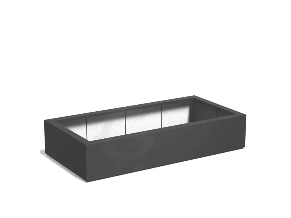 Must-Have Adezz Carrez Plantenbak Polyester Rechthoek 200 x 100 x 40 cm Antracietgrijs