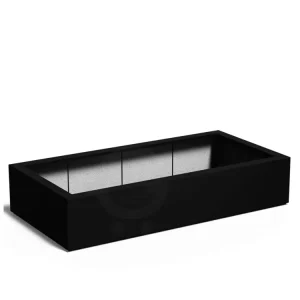 Adezz Carrez Plantenbak Polyester Rechthoek 200 x 100 x 40 cm Gitzwart Express Levering