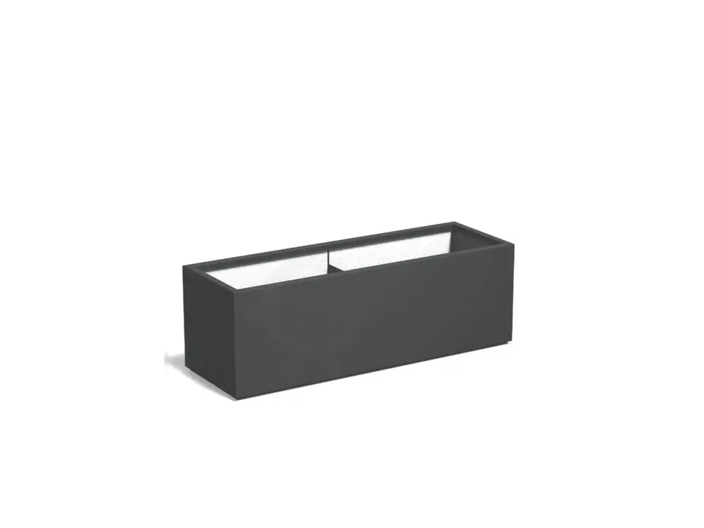 Adezz Carrez Plantenbak Polyester Rechthoek 150 x 50 x 50 cm Antracietgrijs Gecertificeerd