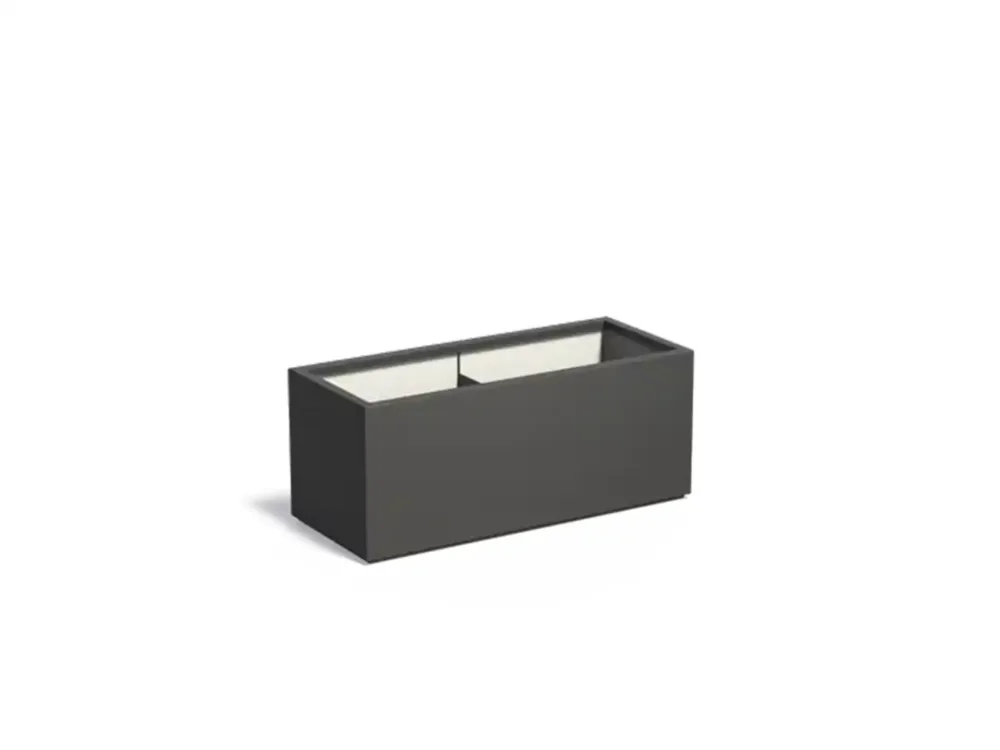Adezz Carrez Plantenbak Polyester Rechthoek 120 x 50 x 50 cm Zwartgrijs Rechtstreeks Van De Fabrikant