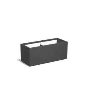 Hoge Kwaliteit Adezz Carrez Plantenbak Polyester Rechthoek 120 x 50 x 50 cm Antracietgrijs