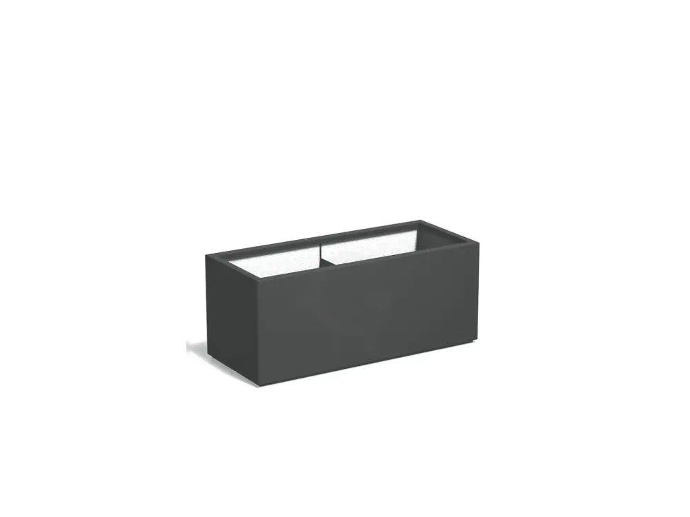 Hoge Kwaliteit Adezz Carrez Plantenbak Polyester Rechthoek 120 x 50 x 50 cm Antracietgrijs