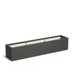 Actieprijs Adezz Carrez Plantenbak Polyester Rechthoek 200 x 40 x 40 cm Zwartgrijs