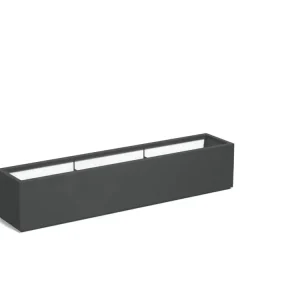 Adezz Carrez Plantenbak Polyester Rechthoek 200 x 40 x 40 cm Antracietgrijs Premium