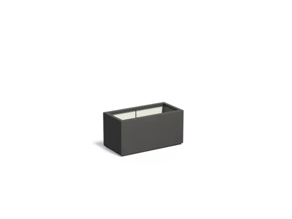 Adezz Carrez Plantenbak Polyester Rechthoek 80 x 40 x 40 cm Zwartgrijs Actieprijs