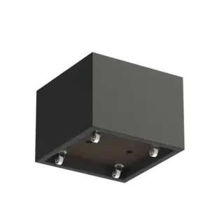 Direct Beschikbaar Adezz Carrez Plantenbak Polyester Vierkant met wielen 80 x 80 x 60 cm Zwartgrijs