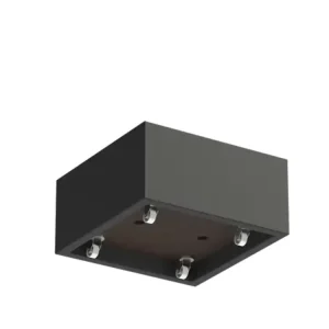 Dagaanbieding Adezz Carrez Plantenbak Polyester Vierkant met wielen 80 x 80 x 40 cm Zwartgrijs