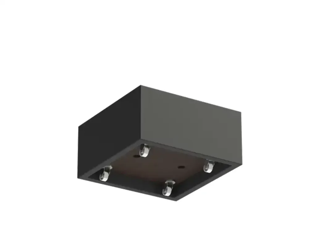 Dagaanbieding Adezz Carrez Plantenbak Polyester Vierkant met wielen 80 x 80 x 40 cm Zwartgrijs