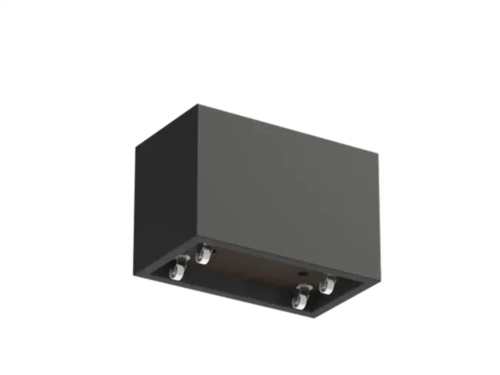 Korting Adezz Carrez Plantenbak Polyester Rechthoek met wielen 90 x 50 x 60 cm Zwartgrijs
